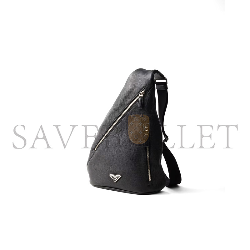 Pra*a cross leather bag 2vz092 (47.5*26.5*10cm)